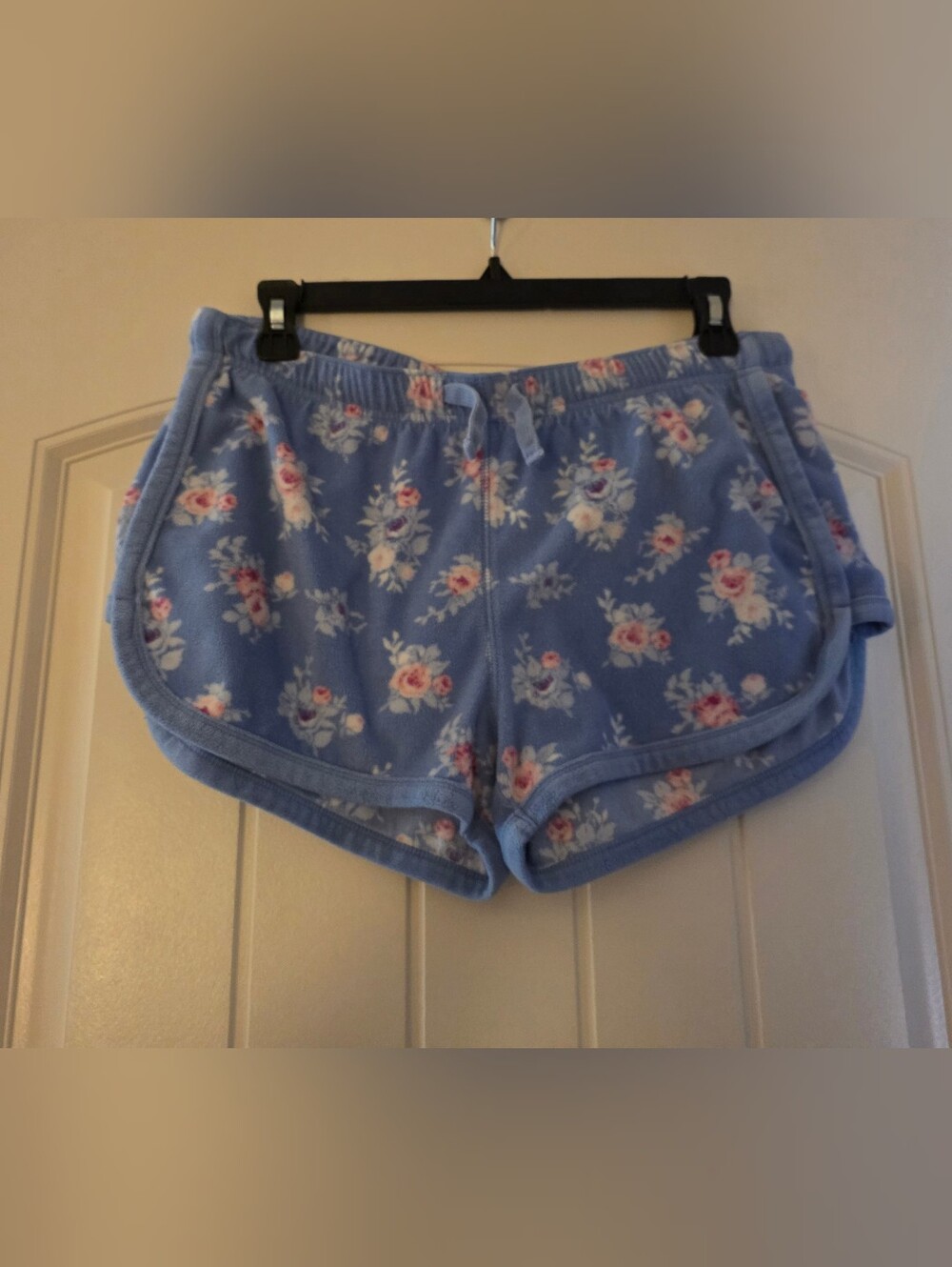 Aeropostale Floral Plush Blue Women's Lounge Shorts Size Medium